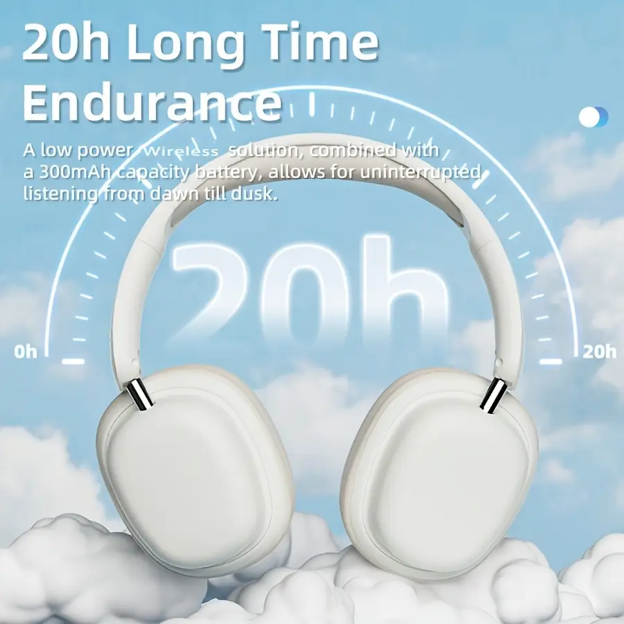 Wireless Over-Ear Bluetooth Headphones – 15hr Playtime, Deep Bass, Foldable Design & Built-In Mic - Image 8